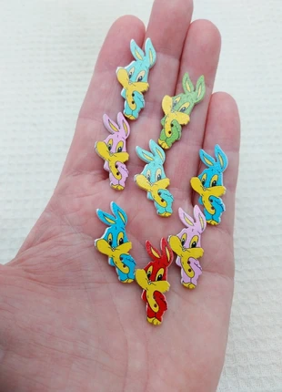 Bouton de couture lapin en bois multicolore - 8pcs A0869, marca: Mercerie Syllikan, estado: Muy bueno, 2,45 €, 3,27 € Protección al comprador Pro incluida