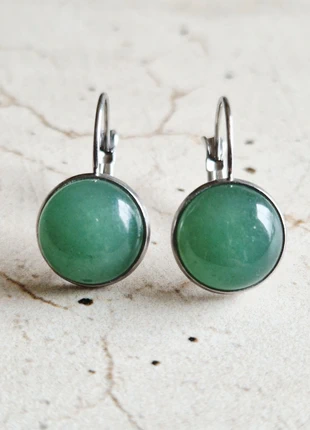 B.O dormeuses Aventurine verte (12mm), merk: Creatrice, staat: Nieuw zonder prijskaartje, € 9,00, € 10,15 inclusief Kopersbescherming Pro