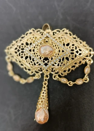 broche neuve dorée et marron accessoire pour kaftan takchita classe, condition: Very good, €7.00, €8.05 includes Buyer Protection