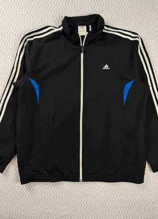 Veste Adidas noire homme vintage 3 bandes zip sport training logo brodé bleu, brand: adidas, condizioni: Ottime, taglia: XL, €10.00, €11.20 include la Protezione acquisti