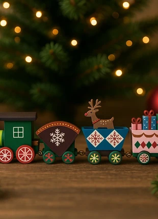 Joli train de Noël décoratif neuf sous emballage, merk: Noël, staat: Nieuw met prijskaartje, € 10,00, € 11,20 inclusief Kopersbescherming