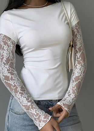 Top Femme à Manches Longues en Dentelle - Coupe Slim Taille S, marca: Tendance, estado: Muy bueno, tamaño: S / 36 / 8, 25,00 €, 26,95 € Protección al comprador incluida