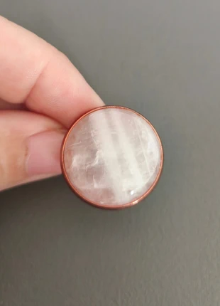 Bague ronde acier inoxydable rose pierre naturelle quartz rose, brand: Pierre naturelle, condizioni: Ottime, taglia: Regolabile, €8.50, €9.63 include la Protezione acquisti Pro