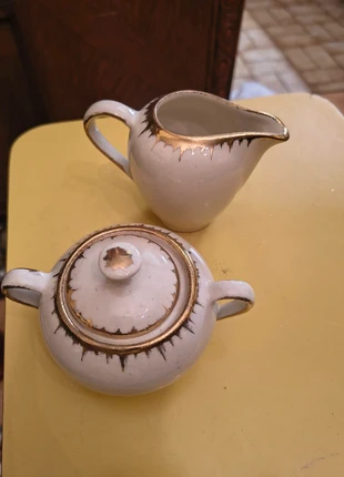 Service à sucre et crème vintage – Porcelaine Siershahn (Allemagne), merk: Feuerfest, staat: Heel goed, € 9,00, € 10,15 inclusief Kopersbescherming