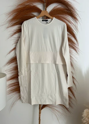 Belle Robe écru effet trompe-l’œil Boohoo – Taille 42 - neuve, marca: Boohoo, estado: Nuevo con etiquetas, tamaño: XL / 42 / 14, 8,00 €, 9,10 € Protección al comprador incluida