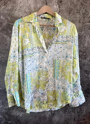 Chemisier satiné vert femme Zara taille S Blusa satinada mujer Camicetta donna Satinbluse Damen, brand: Zara, condition: Very good, size: S / 36 / 8, €13.50, €14.88 includes Buyer Protection