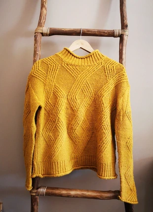 Pull chaud et doux aux motifs tressés, marque: Inconnu, état: Satisfaisant, taille: M / 38 / 10, 1,00 €, 1,75 € Protection acheteurs incluse