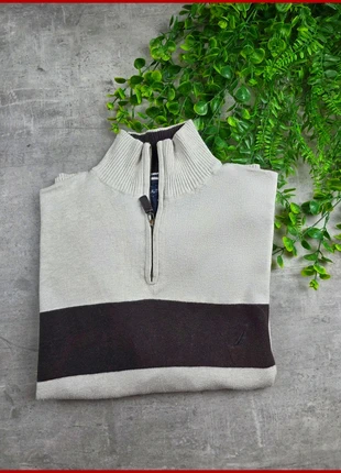 Pull Nautica Half zip 1/4 col camionneur homme gris clair taille L, brand: Nautica, condition: Very good, size: L, €25.00, €26.95 includes Buyer Protection Pro