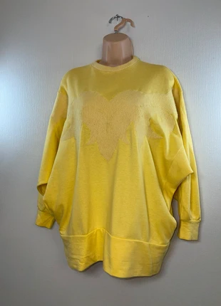 Vintage Yellow Appliqué Sweatshirt Oversized Boxy Blend 10 12 maybe 14, brand: Vintage Dressing, condition: Very good, size: M / UK 12-14, £20.00, £21.70 includes Buyer Protection