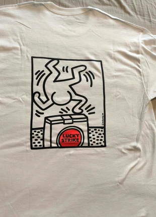 T-shirt blanc Lucky Strike × Keith Haring Illustration artistique Taille L, marca: Keith Haring, estado: Nuevo sin etiquetas, tamaño: L, 19,99 €, 21,69 € Protección al comprador incluida