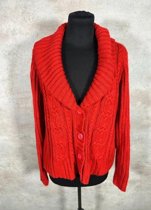 Pull Maille Torsadée Cable Knit Vintage St John's Bay rouge epais relief taille XL, brand: Vintage Dressing, condizioni: Ottime, taglia: XL / IT 46 / EU 42, €8.00, €9.10 include la Protezione acquisti Pro