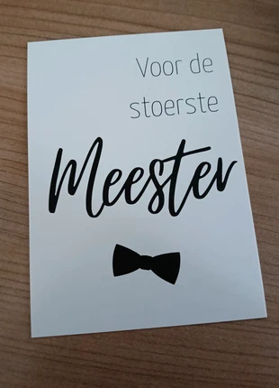 A6 Postcard voor de stoerste meester, marca: NO LABEL, estado: Novo sem etiquetas, €1.00, €1.75 inclui Proteção do Comprador Pro