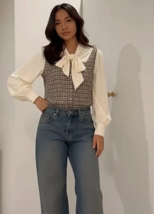 chemisier crème à nœud Elegant Vintage Taille L, marque: Shorty, état: Très bon état, taille: L / 40 / 12, 42,90 €, 45,75 € Protection acheteurs incluse