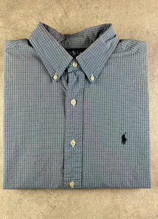Chemise à Carreau Polo Ralph Lauren Bleu clair Blanc noir L Classic Fit Shirt Hemd checked B044, marque: Ralph Lauren, état: Très bon état, taille: L, 28,00 €, 30,10 € Protection acheteurs incluse