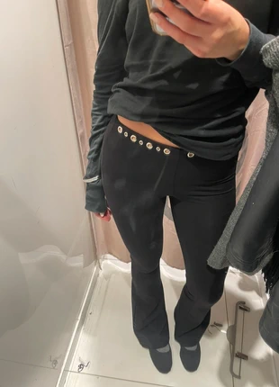 soft grunge bershka pants with silver buttons, merk: Bershka, staat: Nieuw zonder prijskaartje, maat: S / 36 / 8, € 17,00, € 18,55 inclusief Kopersbescherming
