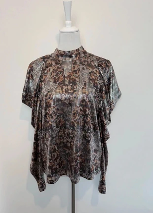 Haut brillant femme – Astrid Black Label – argenté motif léopard – Taille L – État comme neuf, marque: Astrid Black Label, état: Neuf sans étiquette, taille: L / 40 / 12, 35,00 €, 37,45 € Protection acheteurs incluse