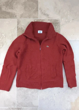 Veste pull col relevé full Zip Lacoste - Femme M - Rouge - Laine/acrylique/alpaga, marque: Lacoste, état: Très bon état, taille: L / 40 / 12, 55,00 €, 58,45 € Protection acheteurs (Pro) incluse