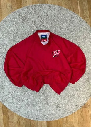 Sweat-shirt Crewneck Wisconsin Badgers Rétro Vintage 90s y2k Rouge Logo Brodé, brand: Vintage Dressing, condizioni: Ottime, taglia: L, €15.00, €16.45 include la Protezione acquisti