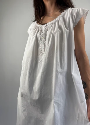 robe ancienne edwardienne ample en coton blanc vintage début 1900 taille XL, brand: Vintage Dressing, condition: Very good, size: XL / 42 / 14, €25.00, €26.95 includes Buyer Protection