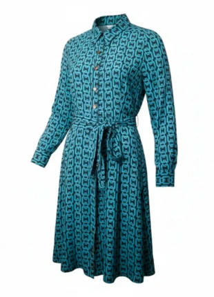 100 silk vintage 80s green Geo print dress Milly of New York size 6, brand: Milly (of New York), condition: Good, size: XS / UK 4-6, £35.00, £37.45 includes Buyer Protection