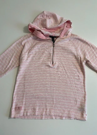 Sweat à capuche rayé rose – Lauren Ralph Lauren – Taille M, merk: Ralph Lauren, staat: Heel goed, maat: M / 38 / 10, € 12,00, € 13,30 inclusief Kopersbescherming Pro