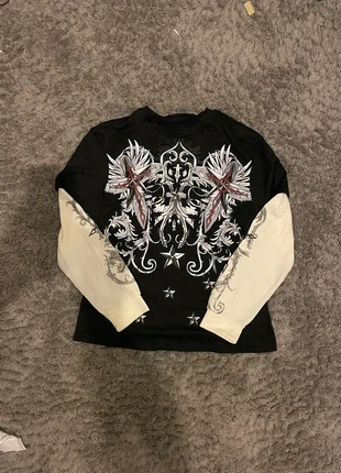 Black Long Sleeve Gothic Top, marke: y2k, zustand: Neu, größe: S, 35,00 €, 37,45 € inklusive Vinted-Käuferschutz