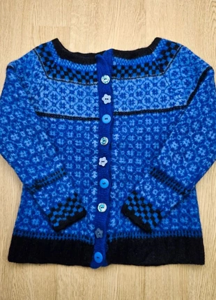 Cardigan femme norvégien bleu vintage laine jacquard – petite taille S – style cosy| 13n, marque: Vintage Dressing, état: Très bon état, taille: S / 36 / 8, 24,00 €, 25,90 € Protection acheteurs incluse