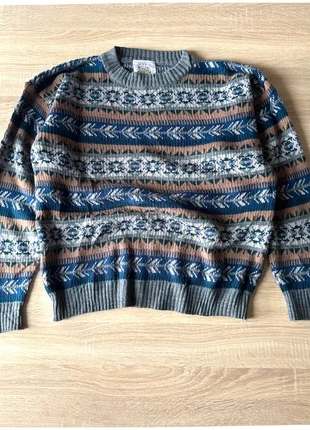 Pull d'Hiver Vintage Année 90 90'Sweater Bleu Marine et Gris M, marque: Vintage Dressing, état: Très bon état, taille: M, 16,00 €, 17,50 € Protection acheteurs incluse