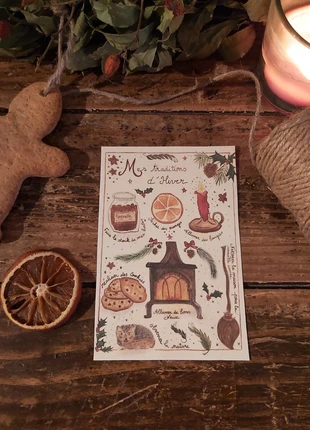 Carte illustration aquarelle Noël/ hiver/ Yule 10x15 cm, brand: Fabrication Artisanale, condition: New with tags, €3.00, €3.85 includes Buyer Protection