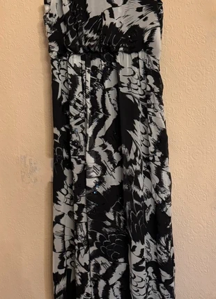Monsoon Black & White Feather Sequin Maxi Dress UK 14, brand: Monsoon, condition: Very good, size: M / UK 12-14, £13.00, £14.35 includes Buyer Protection