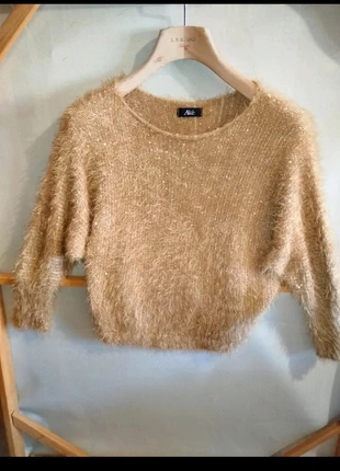 Maglione 3/4 peluche marrone chiaro paillettes calda scollo a giro T 38/40 Ake' 🤩, marca: Akè, estado: Nuevo sin etiquetas, tamaño: S / 36 / 8, 3,99 €, 4,89 € Protección al comprador incluida