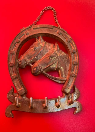 Porte-clés vintage Chevaux & fer à cheval, marque: FER, état: Bon état, 12,00 €, 13,30 € Protection acheteurs incluse