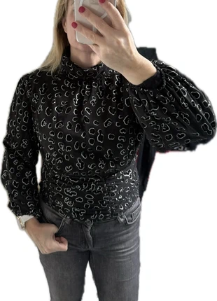 Zwarte met zilveren top met animal print, brand: Flamant Rose, condizioni: Nuovo senza cartellino, taglia: S / IT 40 / EU 36, €5.00, €5.95 include la Protezione acquisti