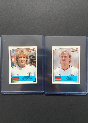 Lot 2x Jurgen Klinsmann Rudi Voller Sticker Panini 88 Germany, merk: Panini, staat: Goed, € 4,99, € 5,94 inclusief Kopersbescherming