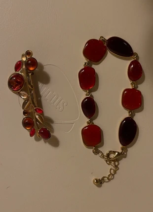 Bracelet et broche fantaisie, marca: Fantaisie, estado: Muito bom, €10.00, €11.20 inclui Proteção do Comprador