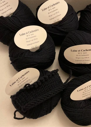 7 pelotes de laine laine et cachemire, marque: je ne sais pas, état: Très bon état, 35,00 €, 37,45 € Protection acheteurs incluse