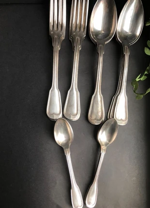 Ménagère Ravinet d’Enfert Métal Argenté 18 pièces - Vintage, marque: Vintage, état: Bon état, 65,00 €, 68,95 € Protection acheteurs (Pro) incluse