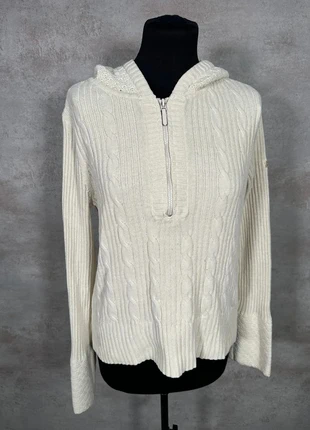 Pull Torsadé Vintage Cable Knit Hiver dkny maille torsadée ivoire zippée chaude taille M, marca: DKNY, estado: Muito bom, tamanho: M / 38 / 10, €10.00, €11.20 inclui Proteção do Comprador Pro