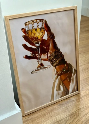 Affiche décorative 30x40cm motif verre levé main bijoux aesthetic tendance pinterest cadeau Noël, marque: Tendance, état: Neuf avec étiquette, 12,00 €, 13,30 € Protection acheteurs incluse