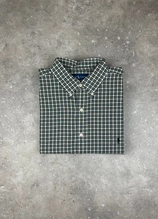 Chemise à Carreaux Manche Courte Ralph Lauren / Taille XL Homme / Gris et Blanc Logo Brodé Coton, brand: Ralph Lauren, condition: Very good, size: XL, €20.20, €21.91 includes Buyer Protection Pro