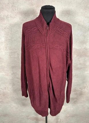 Cardigan Maille Torsadée Cable Knit Vintage St John's Bay rouge vin texturé taille XL, brand: Vintage Dressing, condizioni: Ottime, taglia: XL / IT 46 / EU 42, €10.00, €11.20 include la Protezione acquisti Pro