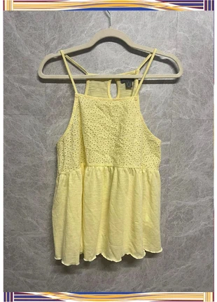 Top amarillo con escote halter Primark – talla M, marque: Primark, état: Très bon état, taille: M / 38 / 10, 3,00 €, 3,85 € Protection acheteurs incluse