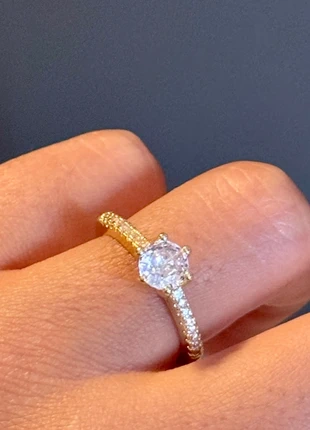 💛 Bague plaquée or – Pierre brillante & finition raffinée, brand: Argent, condition: New with tags, size: Adjustable, €10.00, €11.20 includes Buyer Protection