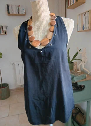 Débardeur noir Pimkie taille S clouté, brand: Pimkie, condition: Very good, size: S / 36 / 8, €3.00, €3.85 includes Buyer Protection