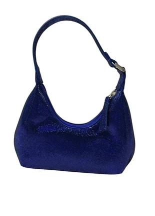 Sac à Main BY FAR Baby Amber Blue Disco Dot Leather Cuir Bleu Nuit Neuf, marca: BY FAR, estado: Novo com etiquetas, €169.90, €179.10 inclui Proteção do Comprador Pro