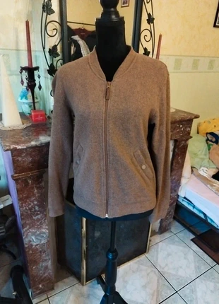 Veste gilet hiver bombers marron clair laine Bensimon S/36 vintage brown wool jacket y2k, marque: Bensimon, état: Très bon état, taille: S / 36 / 8, 20,00 €, 21,70 € Protection acheteurs incluse