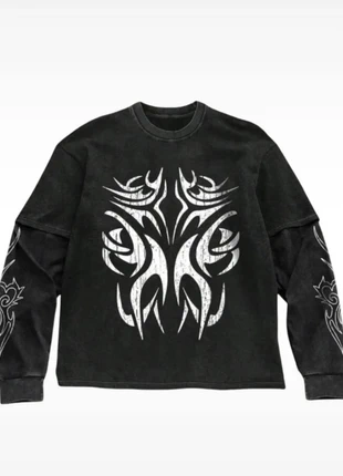 Pull sweat noir avec dessin style gothique, marque: Aesthetic, état: Neuf sans étiquette, taille: S, 29,99 €, 32,19 € Protection acheteurs incluse