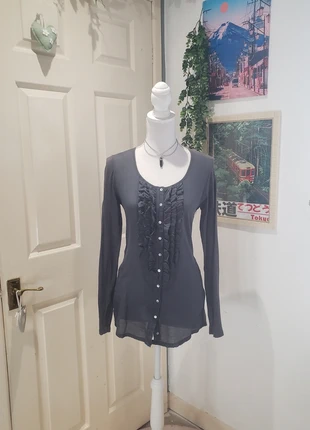 Haut/t-shirt vintage y2k année 90,2000 Elena Gilbert gris, brand: Vintage Dressing, condizioni: Buone, taglia: M / IT 42 / EU 38, €11.00, €12.25 include la Protezione acquisti