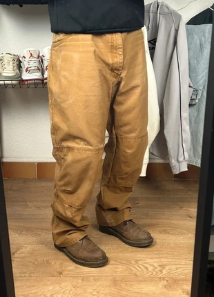 Pantalon Carpenter Double Knee Vintage Worker Workwear Camel Moutarde Marron t.FR54 W42, marque: WORKWEAR, état: Très bon état, taille: W44 | FR 54, 24,70 €, 26,64 € Protection acheteurs (Pro) incluse