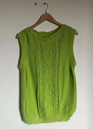 Pull sans manches en maille Evan Picone vert - XL Femme, marke: Vintage Dressing, zustand: Sehr gut, größe: XL / 42 / 14, 6,00 €, 7,00 € inklusive Vinted-Käuferschutz